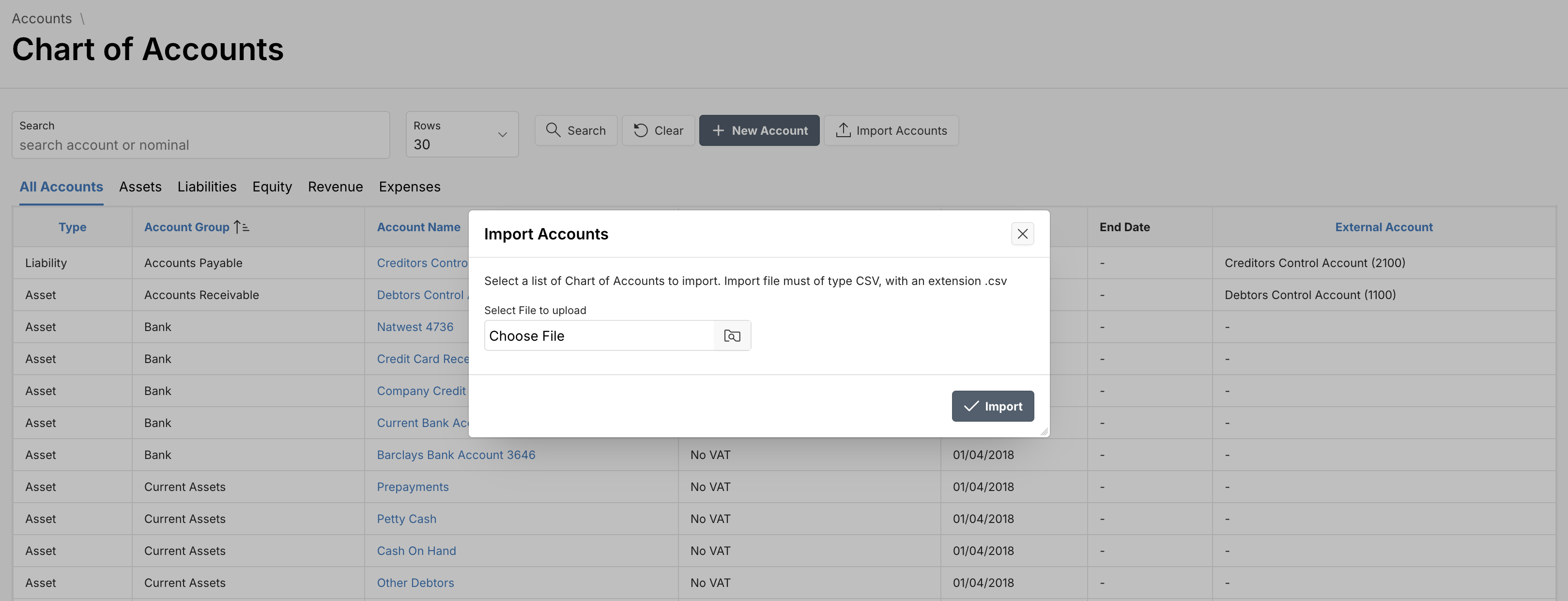 Import Dialog