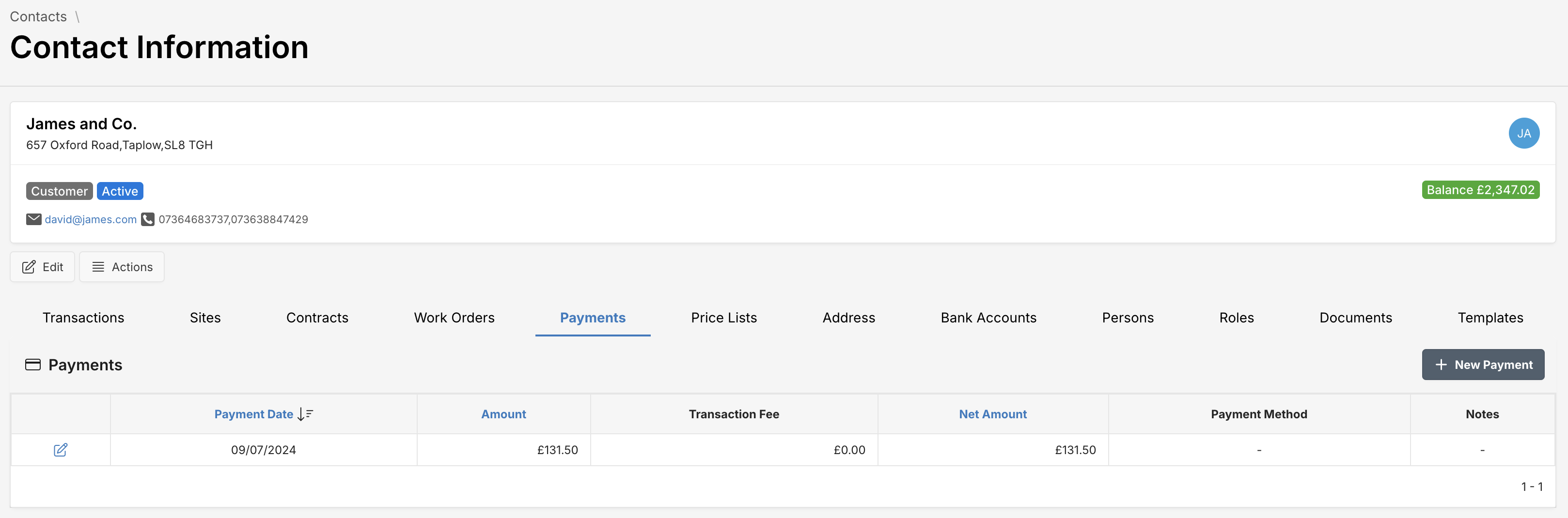 Payments