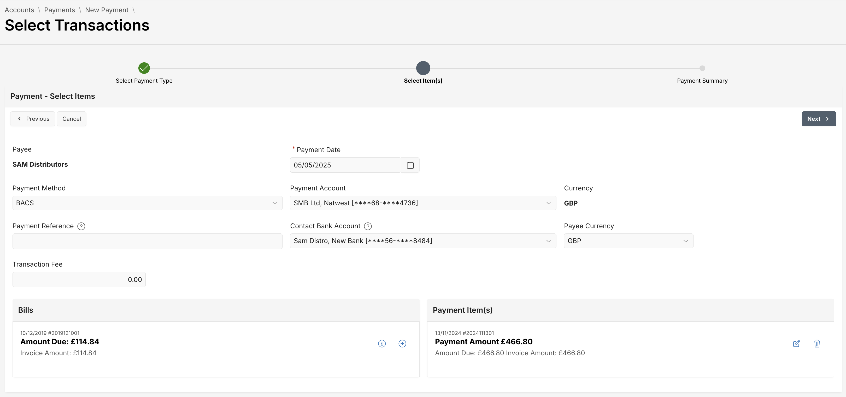 Step 2: Add Transactions